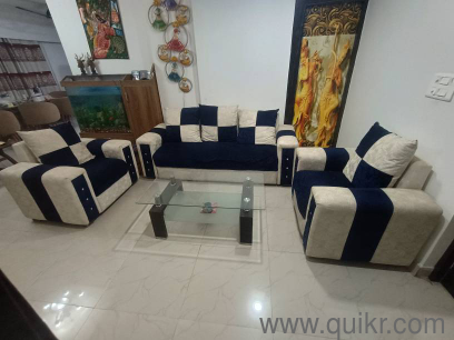  5-Seater Sofa + Glass Center Table for Sale - Excellent Condition