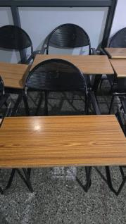 Metal study table with laptop holder