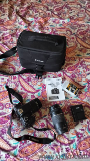 Canon Rebel T6 (USA) With 75-300mm &18-55mm Lens, Extra Battery and Bag