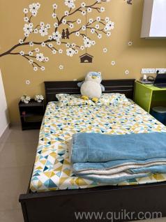 Brand new Kosmos queen bed with mattress and side table