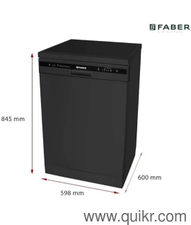 Faber 12 Place Settings Dishwasher (FFSD 6PR 12S, Neo Black, Best Suited for Indian Kitchen, Hygiene Wash)