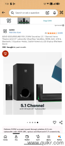 GOVO GOSURROUND950 500W Sound bar