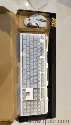 Zebronics RGB white gaming keyboard and mouse 