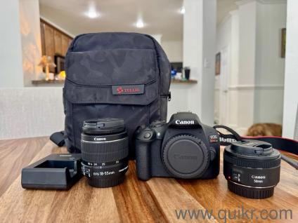 Canon EOS Rebel T7 DSLR Camera Black with 2 Lenses & Accessories