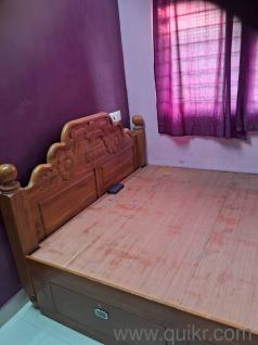 Queen Bed - Teak ( with storage)