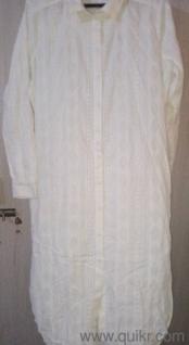 White kurta/kurti/shirt with embroidered work