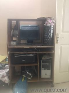 computer table, used very gently and with many compartments