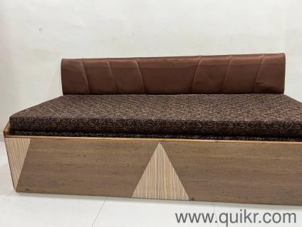 wooden sofa cum bed with storage and 2 large mattress 