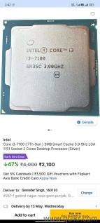 Intel core i3 7100 3.9ghz 