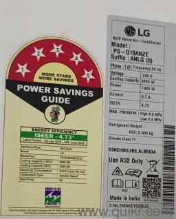 1.5 Tonne LG AC lightly used