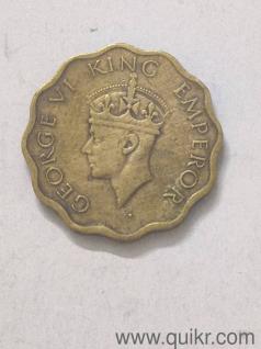 Rare & original One coin of one Anna of the year 1943 available for sale 