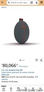 Ultimate Ears Roll 2 Wireless Portable Bluetooth Speaker (Black)