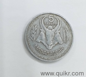 Madagascar Franc, Ethiopian Santeem coins 