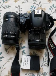 Canon 200D Mark II, 18-55mm & 55-250mm lenses, 2 batteries, charger. Good condition, well maintained. Price negotiable. Serious buyers only.