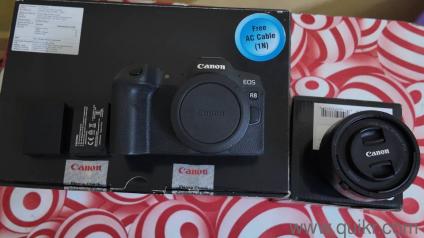 canon r8 and 50mm rf lens 