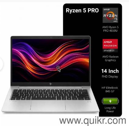 Hp Elitebook 845 g7 AMD Ryzen5, 8gb ram /256 ssd/ 8 h battery bk/14 / win11/ Refurbished