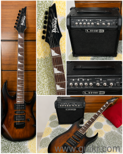 Ibanez GIO Electric Guitar + Line 6 Spider IV 15W Amp