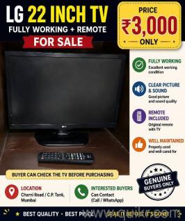 LG 22 Inch  Location: Charni Road / MumbaiGenuine buyers only.