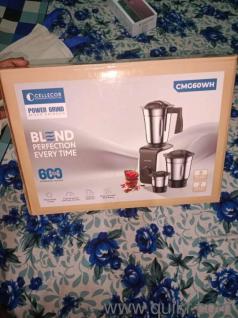 Unused Cellecor Power Grind Mixer Grinder 600 Watts - CMG60WH (With 3 Stainless Steel Jars)
