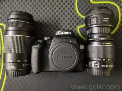 Canon 3000D with 3 lenses. Inspections are welcome.
