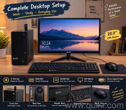 Complete Desktop PC - i3 Gen 4, 8GB RAM, 256GB SSD