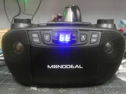 MONODEAL CD Player with Cassette, Cassette Recorder, Cassette Player, Radio with CD and Cassette, 