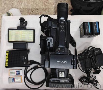 Camera bag, two batteries with charger, video light with battery, SxS 64GB and 32GB cards, plus card reader, all available.