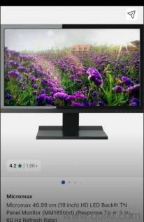 Micromax 46.99 cm (19 inch) HD LED Backlit TN Panel Monitor (MM185bhd) (Response Time: 5 ms, 60 Hz Refresh Rate)