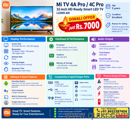 Mi TV 4C Pro (Model: L32M5-AN)