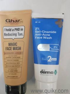Ghar Tan Reducing Facewash and Derma Co Sali-cinamide Facewash 