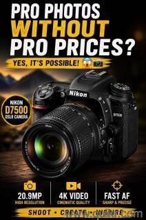 Order Now 85060-78334 Nikon Camera Model D7500 With Lens, Sale Live, Fast Shipping, Easy Return