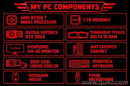 Powerful Gaming PC - Ryzen 7 5800X, RTX 3060, 16GB Delta T-Force RAM.