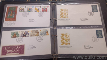 For Sale: Vintage British Royal Mail First Day Cover Stamp Collection.- Original UK Royal Mail First Day Covers- Vintage 