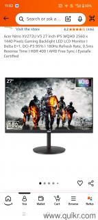 2k 180hz Gaming monitor Acer Nitro XV272U V3 27 inch
