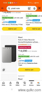Plaud Note AI Voice Recorder Device/Dictaphone w/Case App Control AI Transcribe & Summarize