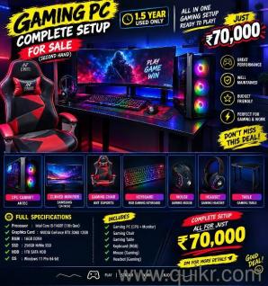 FULL GAMING SETUP WITH ALL ACCESSORIES