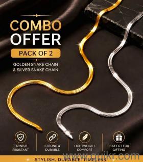 Premium Chain Combo  Pack of 2 (Gold + Silver) | 249