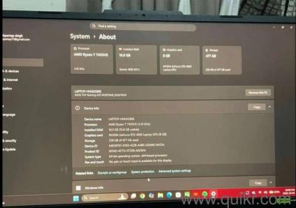 ASUS TUF A15 FA507NVR-LP204WS AMD Ryzen 7 7435HS 15.6 Inches Gaming Laptop (16GB/512GB SSD/Windows 11/Mecha Gray/2.2 Kg