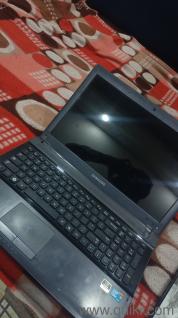 Samsung laptop i3 processor, 6 GB ram, 120GB ssd, and screen me ek line h but still working properly.
