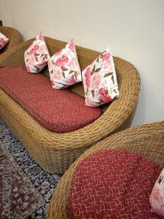 Five seater sofa set with coffee table and two side tables