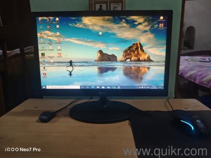 Intel Core i5 CPU with 3.10 GHz, Windows 11 Pro, 12 GB RAM, 1 TB Hard Disk with RGB Gaming Mouse, and RGB Gaming headphones & 18-inch HP screen. Full gaming setup with a computer tablet.