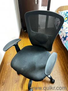 High-quality, movable office chair in excellent condition. Used for only 3 to 6 months, it's virtually new. The chair is black in color and functions smoothly. Perfect for any office setup.