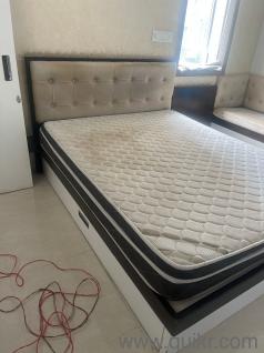 Queen size bed with storage and headboard 