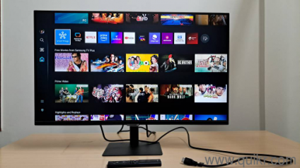 Samsung 32" (80cm) M5 Smart Monitor with Smart TV Experience|FHD 1920 x 1080|Bezeless|OTT Apps|IoT Hub|Office 365|Workout Tracker|Speakers|Remote|Wi-Fi|Bluetooth|LS32DM500EWXXL|Black