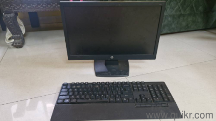 computer screen and keyboard 