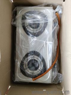 2 burner isi marked gas stove. (Png) Piped natural gas