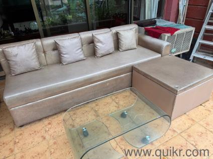 Sofa Set with Glass Center Table  Excellent Condition