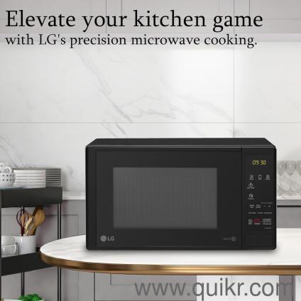 LG 20 L Grill Microwave Oven (MH2044DB, Black, Quartz Heater, I-Wave Technology, Indian Cuisine, Auto Cook Menu, Steam Clean, Anti-Bacterial Cavity & Health plus Menu)
