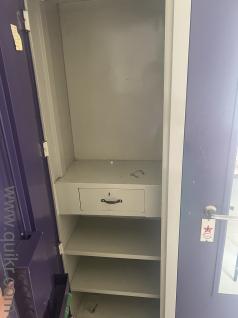 Big side by side door Iron almirah with mirror attached