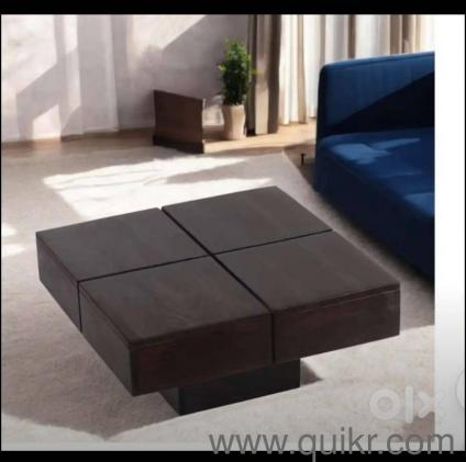 Real heavy wood center table with 2 big drawers